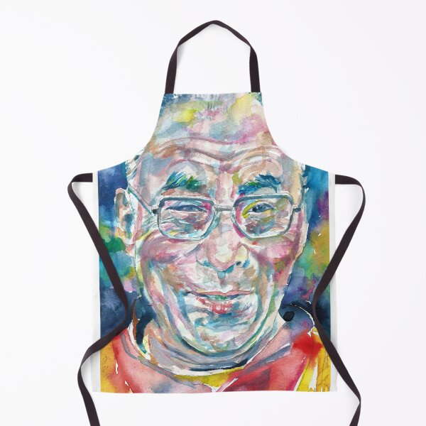 Item preview, 14th DALAI LAMA - TENZIN GYATSO - watercolor portrait.4 designed and sold by lautir.