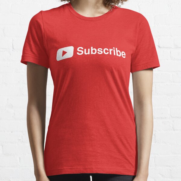 Youtuber Subscribe Play Button Vlogger Design Essential T-Shirt