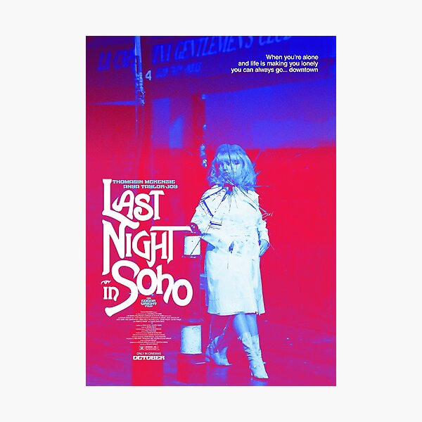 Last Night in Soho - Red & Blue Photographic Print