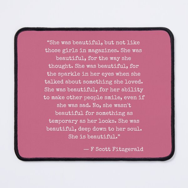 Item preview, She was beautiful - F Scott Fitzgerald designed and sold by The Little Wood Cottage.