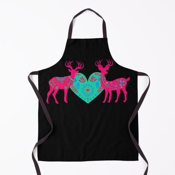 Item preview, Cute Hot Pink Scandinavian Christmas Deer And Heart Design designed and sold by TrulyEpoque.