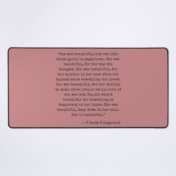 Item preview, She was beautiful - F Scott Fitzgerald designed and sold by The Little Wood Cottage.