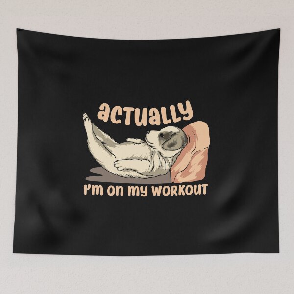 Item preview, funny work out quote, adorable puppy designed and sold by DearSunny.