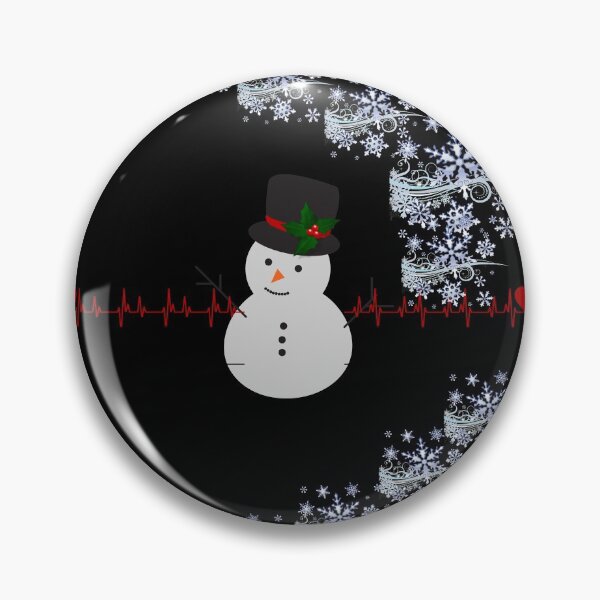 Item preview,  Heart Beat Line Called Christmas Snowman Holly Hat designed and sold by Darlene Douglas-Jackson.