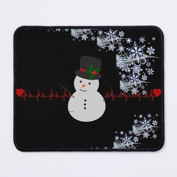 Item preview,  Heart Beat Line Called Christmas Snowman Holly Hat designed and sold by Darlene Douglas-Jackson.