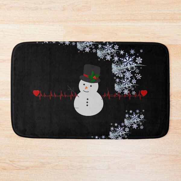 Item preview,  Heart Beat Line Called Christmas Snowman Holly Hat designed and sold by Darlene Douglas-Jackson.