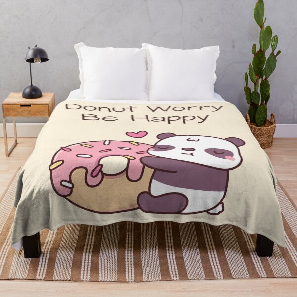 Item preview, Cute Panda Donut Worry Be Happy Funny designed and sold by rustydoodle.