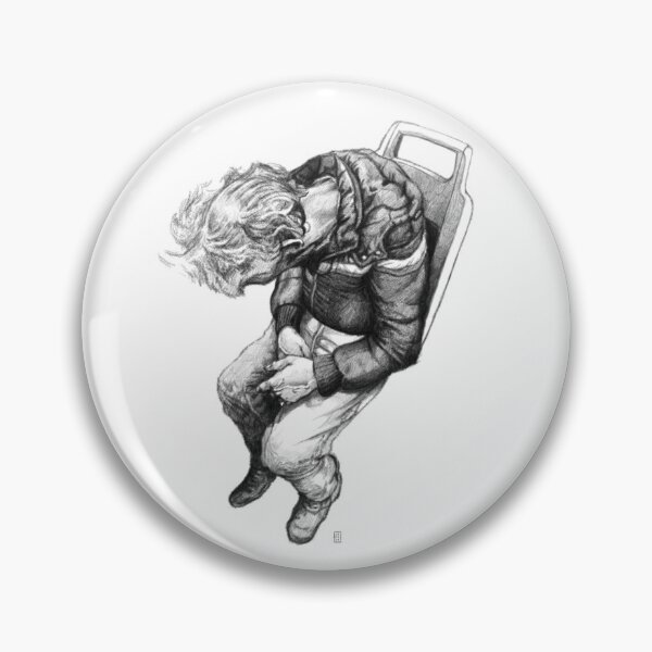 Item preview, Asleep commuter pin designed and sold by bigfaceinspace.