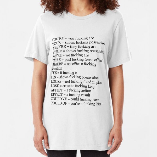 Angry Grammar Slim Fit T-Shirt