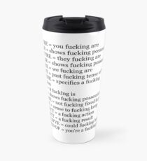 Angry Grammatik Thermosbecher