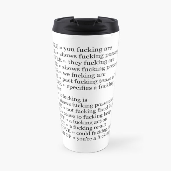Angry Grammar Travel Mug