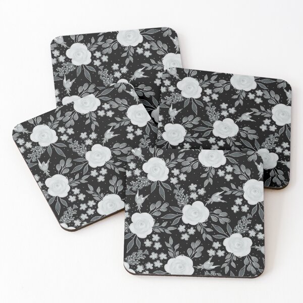 Item preview, Black White Roses Watercolor Painting designed and sold by NdesignTrend.