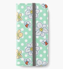 Polk-a-dot Daffodil Pattern iPhone Wallet/Case/Skin