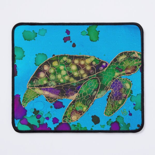 Item preview, Sea Turtle Alcohol Ink Painting Digital Print designed and sold by Red Sakura Studio.