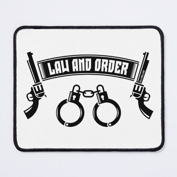 Item preview, Law And Order / Revolver & Handcuffs (Black) designed and sold by Roderix.