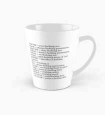 Angry Grammatik Tasse (konisch)