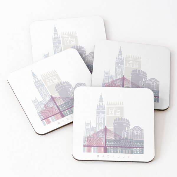 Item preview, BADAJOZ SKYLINE POSTER PASTEL designed and sold by paulrommer.