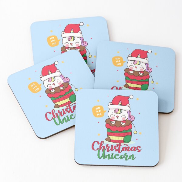 Item preview, Christmas unicorn - Happy Christmas and a happy new year! - Available in stickers, clothing, etc designed and sold by crazycollective.