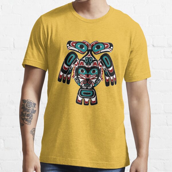 Alaska Native American Indian Style Eagle Bear Clan Spirit Gift Unisex T- Shirt