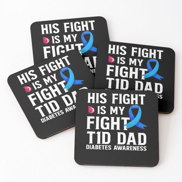 Item preview, Diabetes Awareness Quote His Fight Is My Fight T1D Dad In November We Wear Blue For Men Women Black designed and sold by ghostsanda.