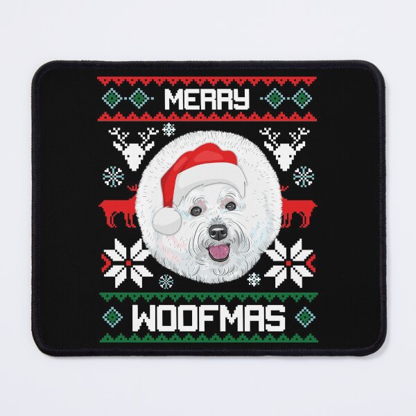 Item preview, Bichon Frise Merry Woofmas Christmas Dog Gift designed and sold by CR Media.