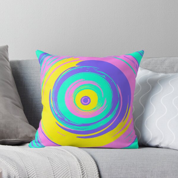 Item preview, Bright Blue Pink Strokes Circles Abstract designed and sold by trendingatees.