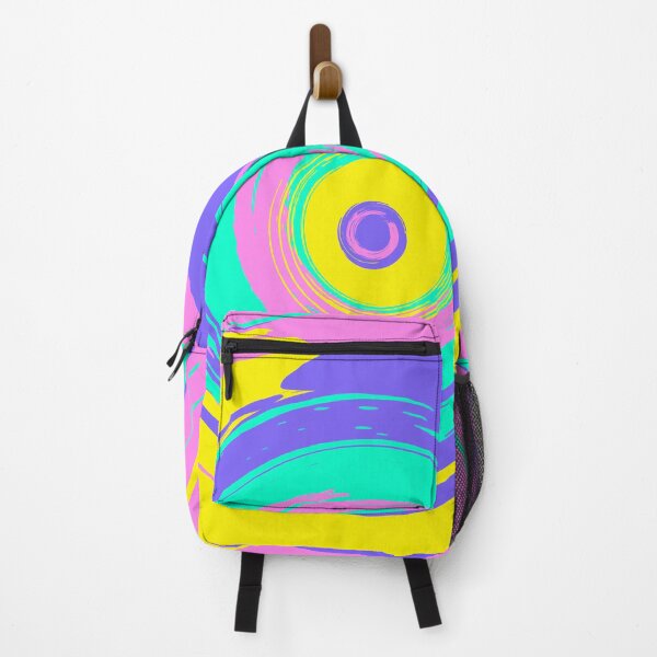 Item preview, Bright Blue Pink Strokes Circles Abstract designed and sold by trendingatees.