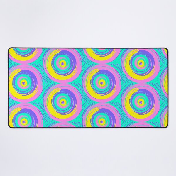 Item preview, Bright Blue Pink Strokes Circles Abstract designed and sold by trendingatees.