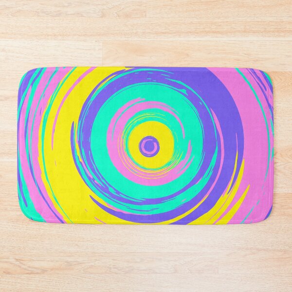 Item preview, Bright Blue Pink Strokes Circles Abstract designed and sold by trendingatees.