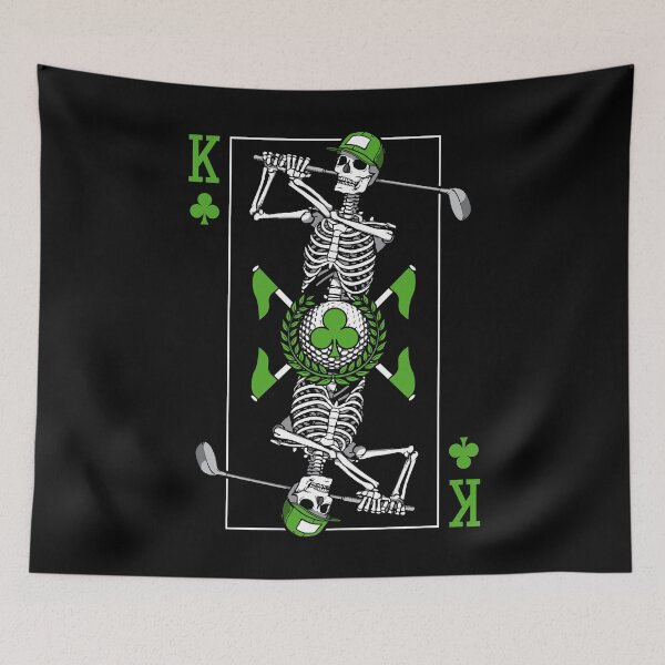 Item preview, Golf King Of Clubs Funny Golfing Skeleton Golfer Poker Card designed and sold by GrandeDuc.