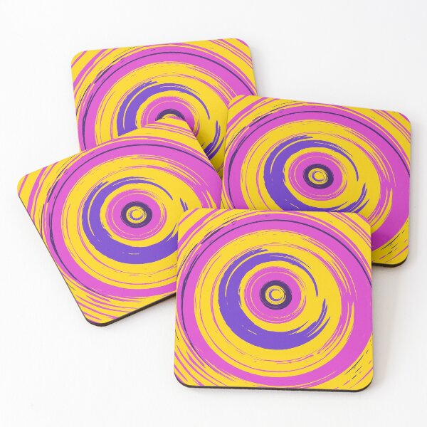 Item preview, Orange Pink Brush Strokes Circles Abstract designed and sold by trendingatees.