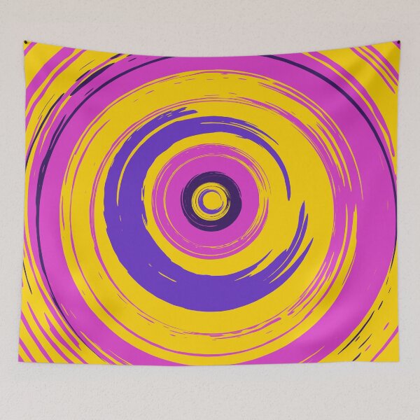 Item preview, Orange Pink Brush Strokes Circles Abstract designed and sold by trendingatees.