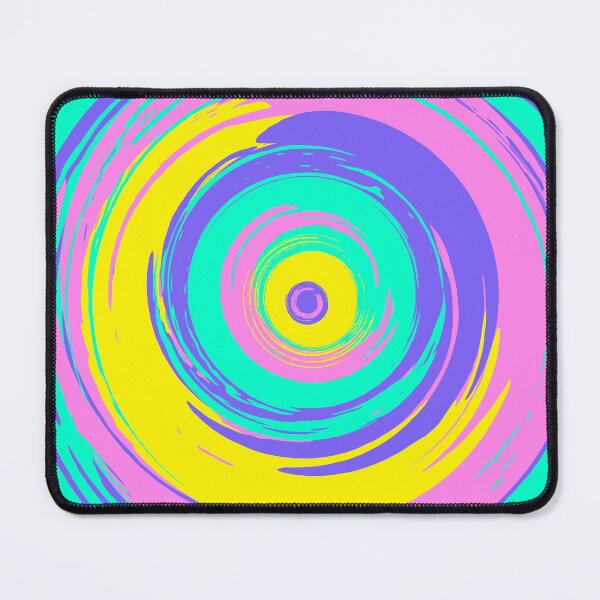 Item preview, Bright Blue Pink Strokes Circles Abstract designed and sold by trendingatees.