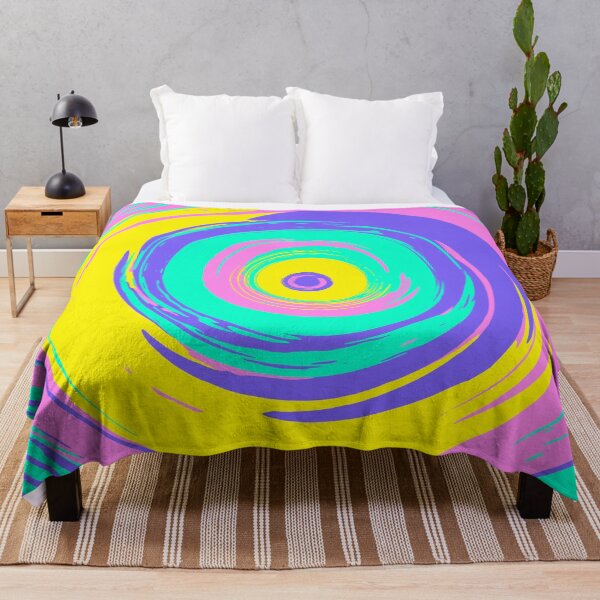 Item preview, Bright Blue Pink Strokes Circles Abstract designed and sold by trendingatees.