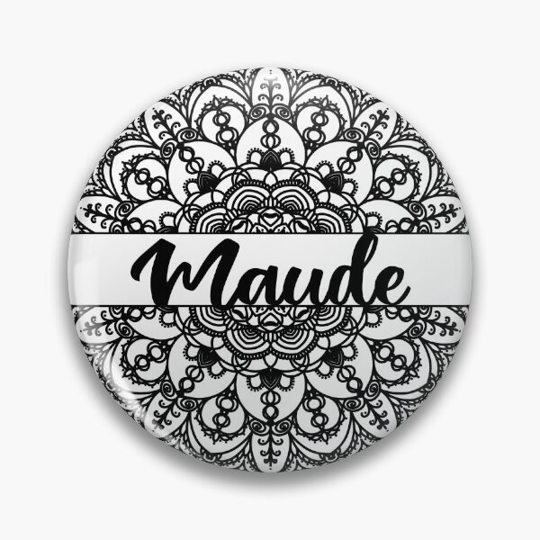 Item preview, First name Maude mandala in black designed and sold by felinefeelings.