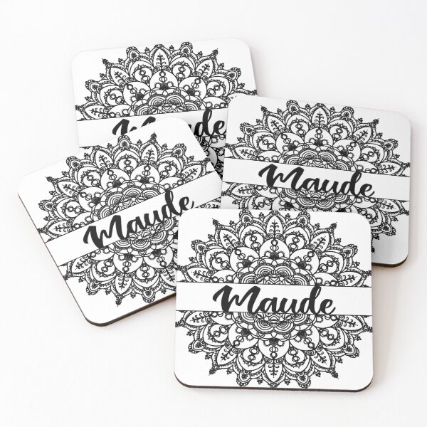 Item preview, First name Maude mandala in black designed and sold by felinefeelings.