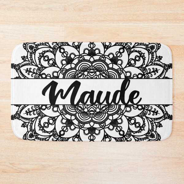 Item preview, First name Maude mandala in black designed and sold by felinefeelings.