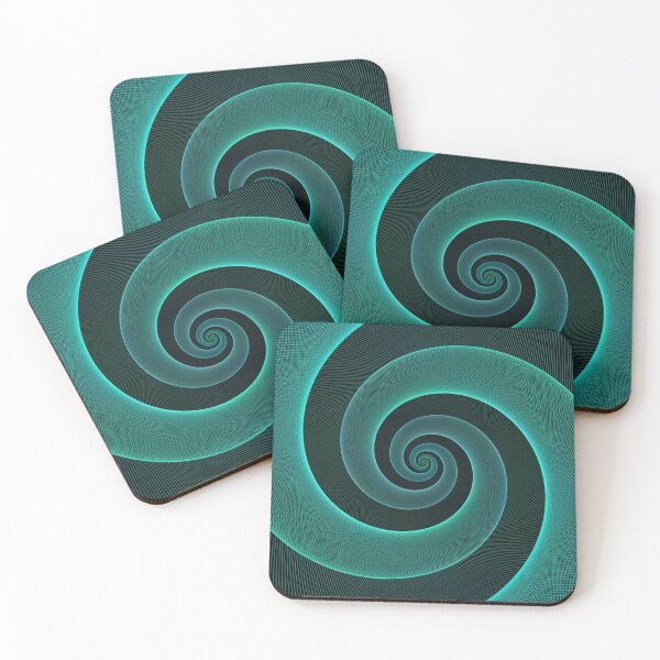 Item preview, Spiral turquoise digital design designed and sold by NoahDea.