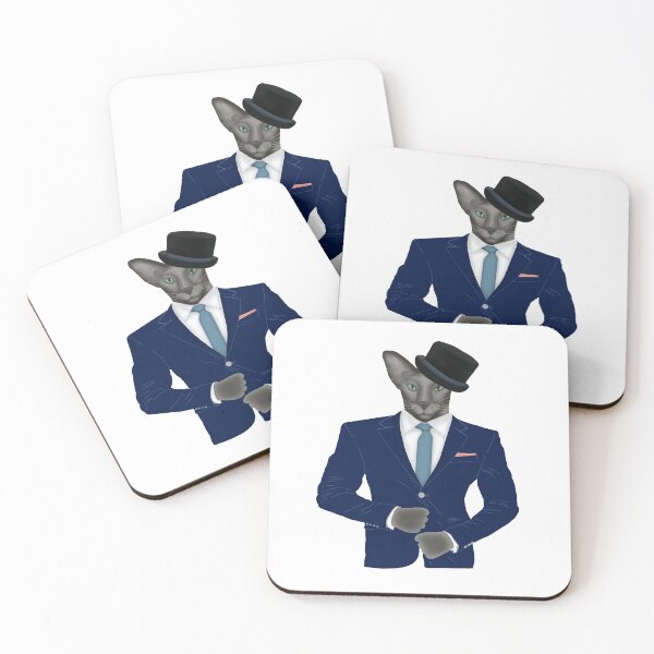 Item preview, Gentleman Cat in suit and hats  designed and sold by KateQR.