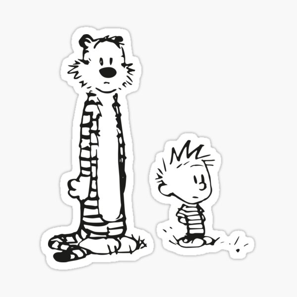 Calvin and Hobbes Sticker