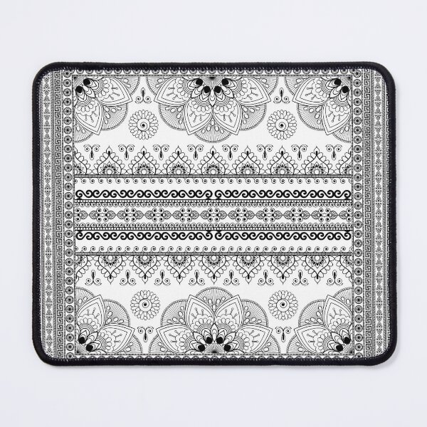 Item preview, Greek Key Border White Black Floral designed and sold by Yiorgos Designs.