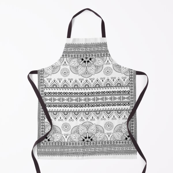 Item preview, Greek Key Border White Black Floral designed and sold by Yiorgos Designs.