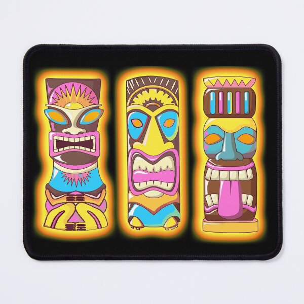 Item preview, 3 Tiki Gods Totems Idols Retro Tropical Polynesian designed and sold by funnytshirtemp.