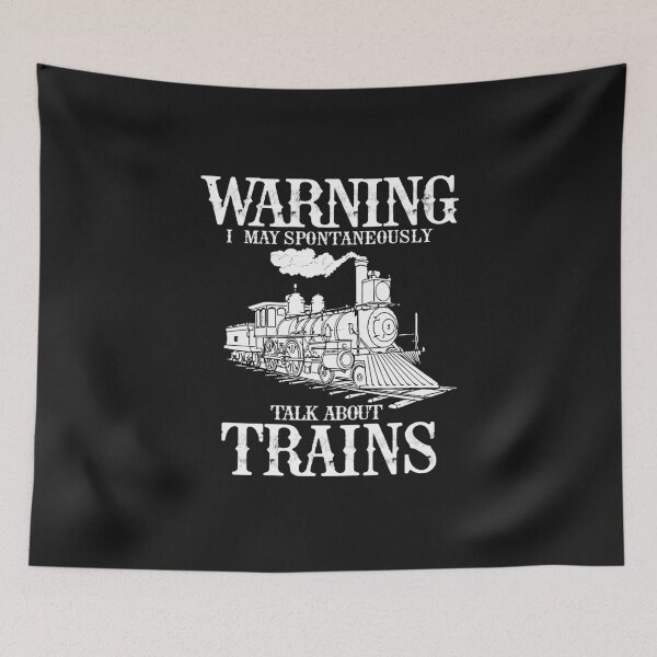 Item preview, Warning I May Spontaneously Talk About Trains Lover Funny Gift  designed and sold by alenaz.