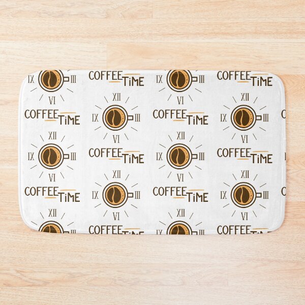 Item preview, Coffee Time. Brown Coffee bean around the clock. Black text. designed and sold by epicmarketing.