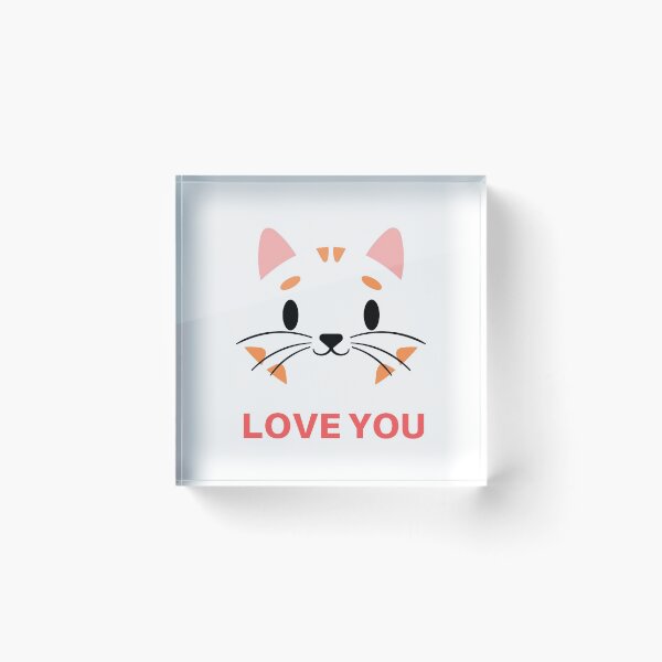 Item preview, Cute animal cat - Love you  (Cat says hey) designed and sold by Paint84.