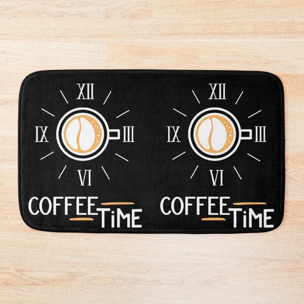 Item preview, Coffee Time. Brown Coffee bean around the clock. Black text. designed and sold by epicmarketing.