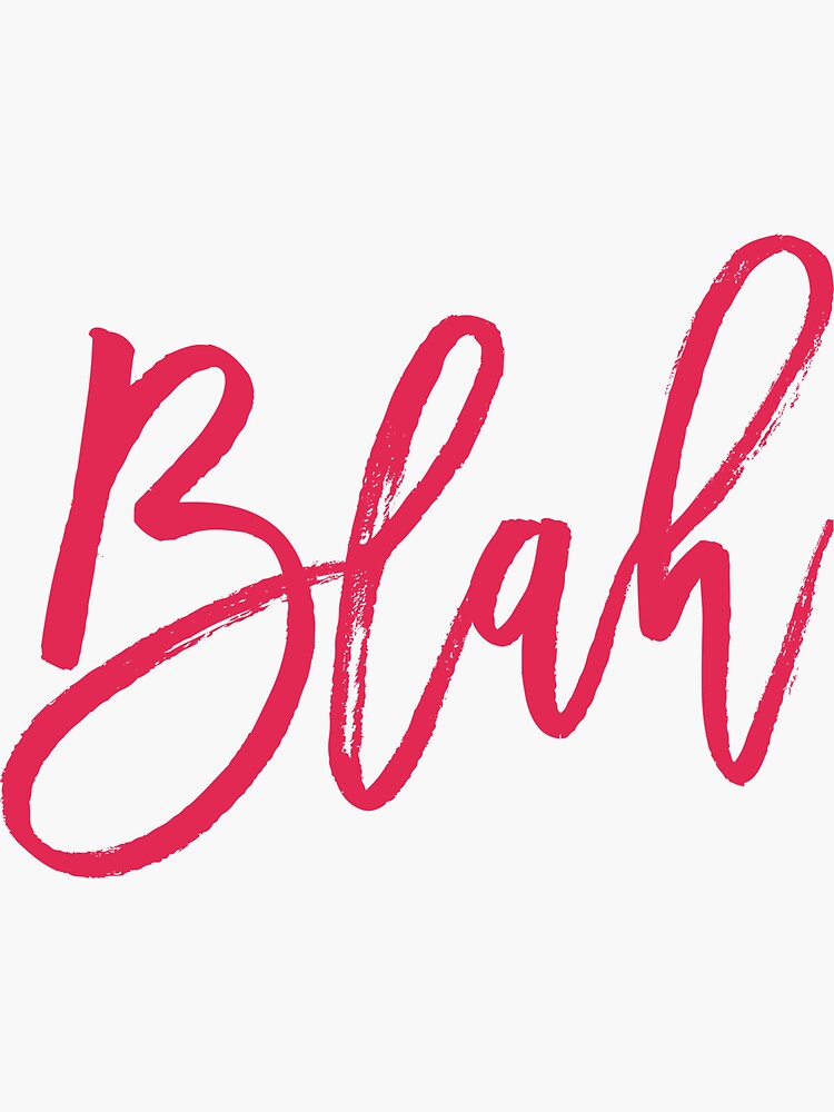 Blah hand brush lettering by mirunasfia