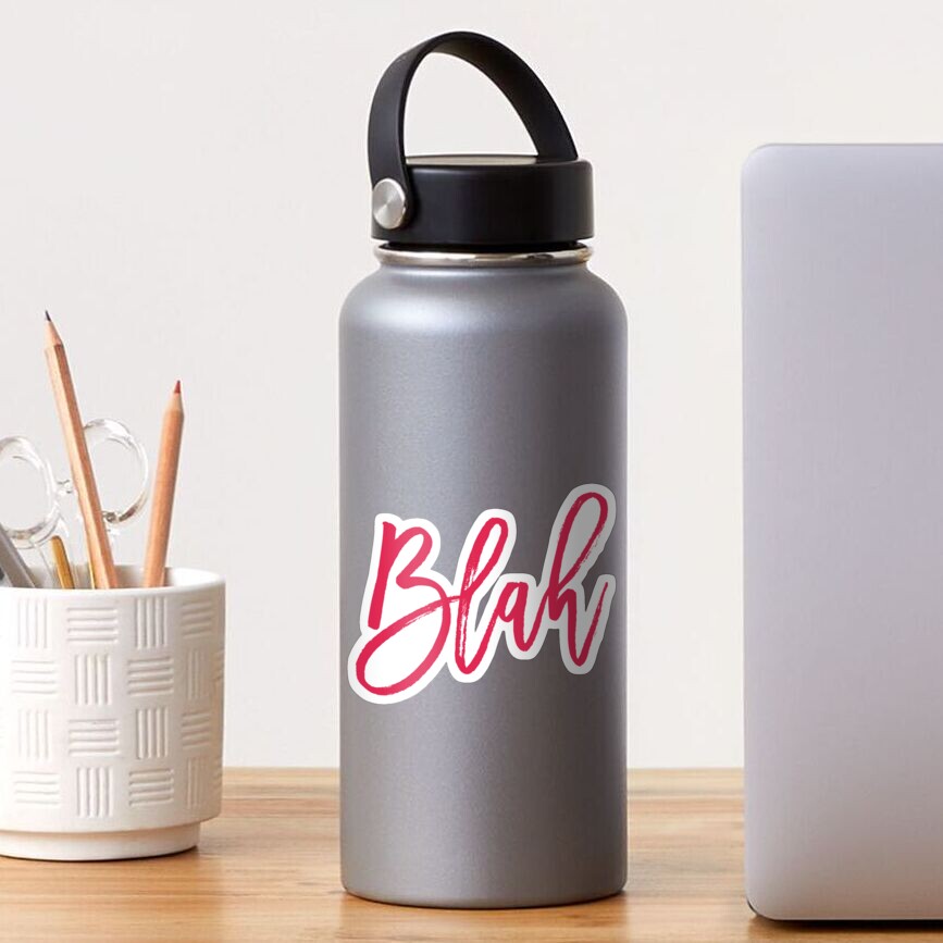 Blah hand brush lettering Sticker