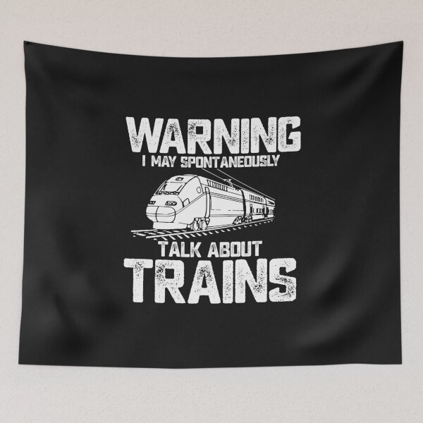 Item preview, Train Funny Warning I May Spontaneously Talk About Trains Lover Birthday Gifts  designed and sold by alenaz.